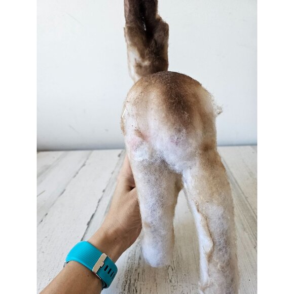 Antique deer reindeer Xmas decor standing statue figurine - Picture 3 of 13